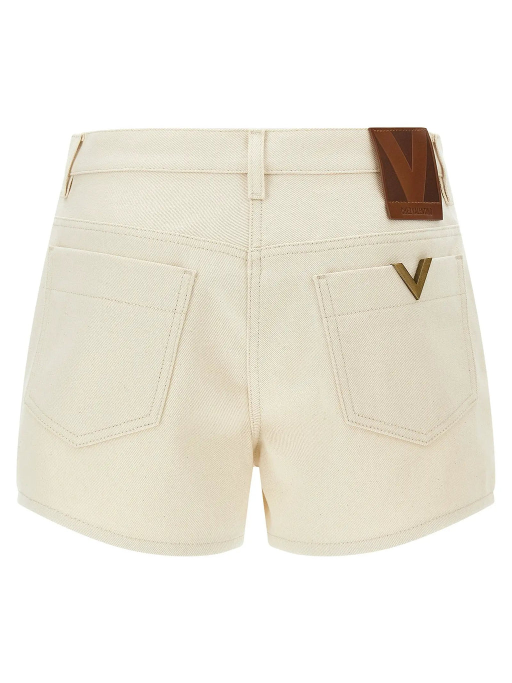 Shorts bermuda en coton beige Valentino Garavani