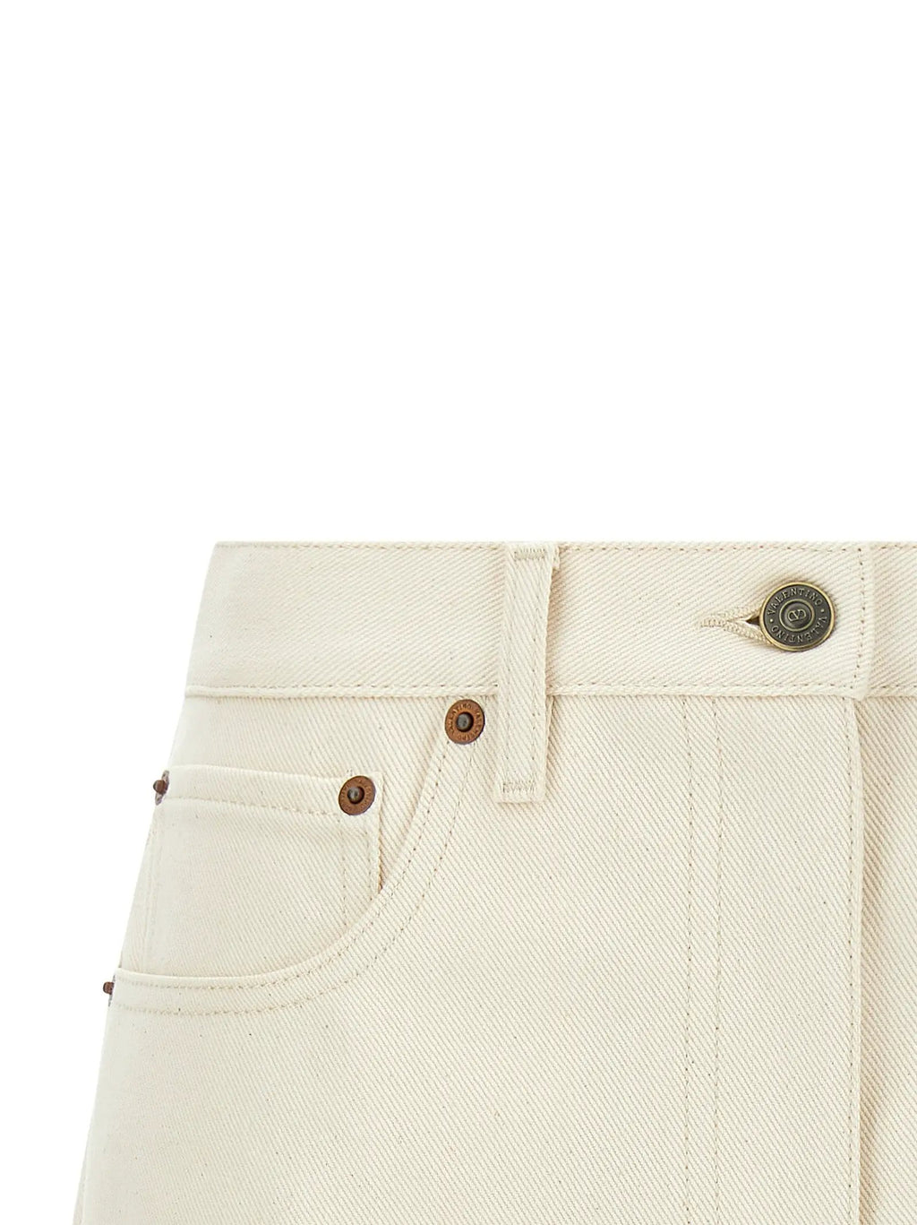 Shorts bermuda en coton beige Valentino Garavani