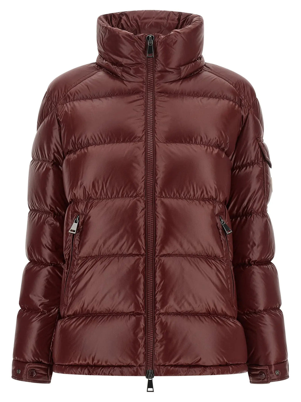 Moncler Bordeaux Polyamide Full-Length Jacket