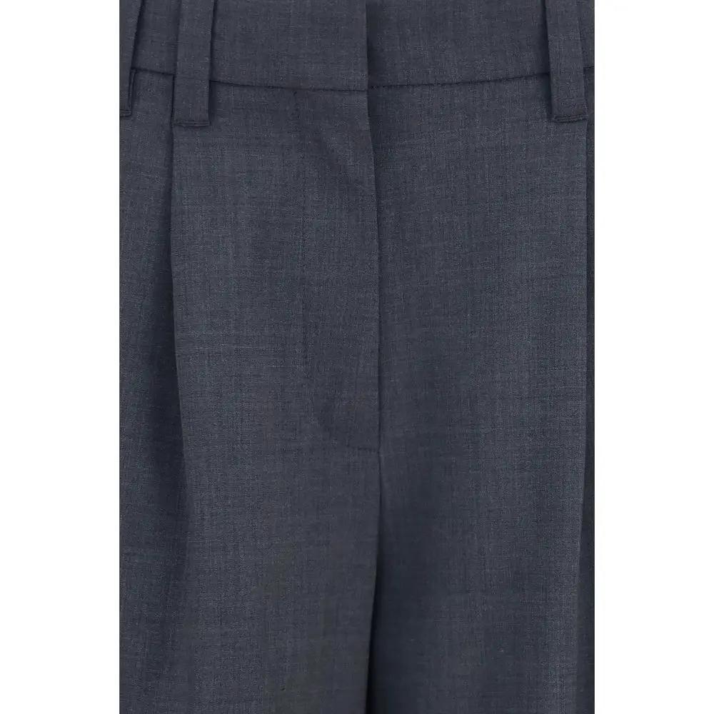 Brunello Cucinelli Gray Wool Oves Aries Dress Pants