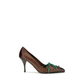 Prada Lacets en cuir de veau marron Bos Taurus