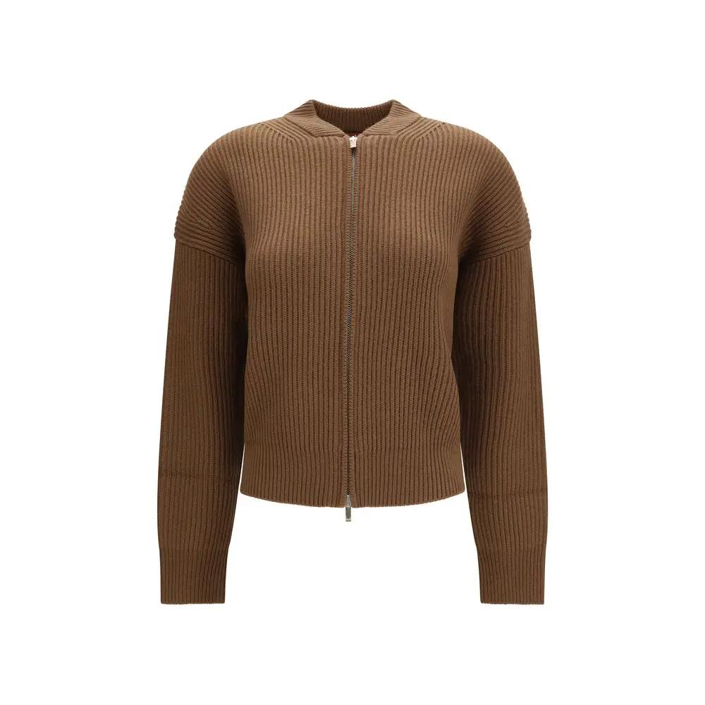 Max Mara Max Mara Brown Wool Oves Aries Cardigan