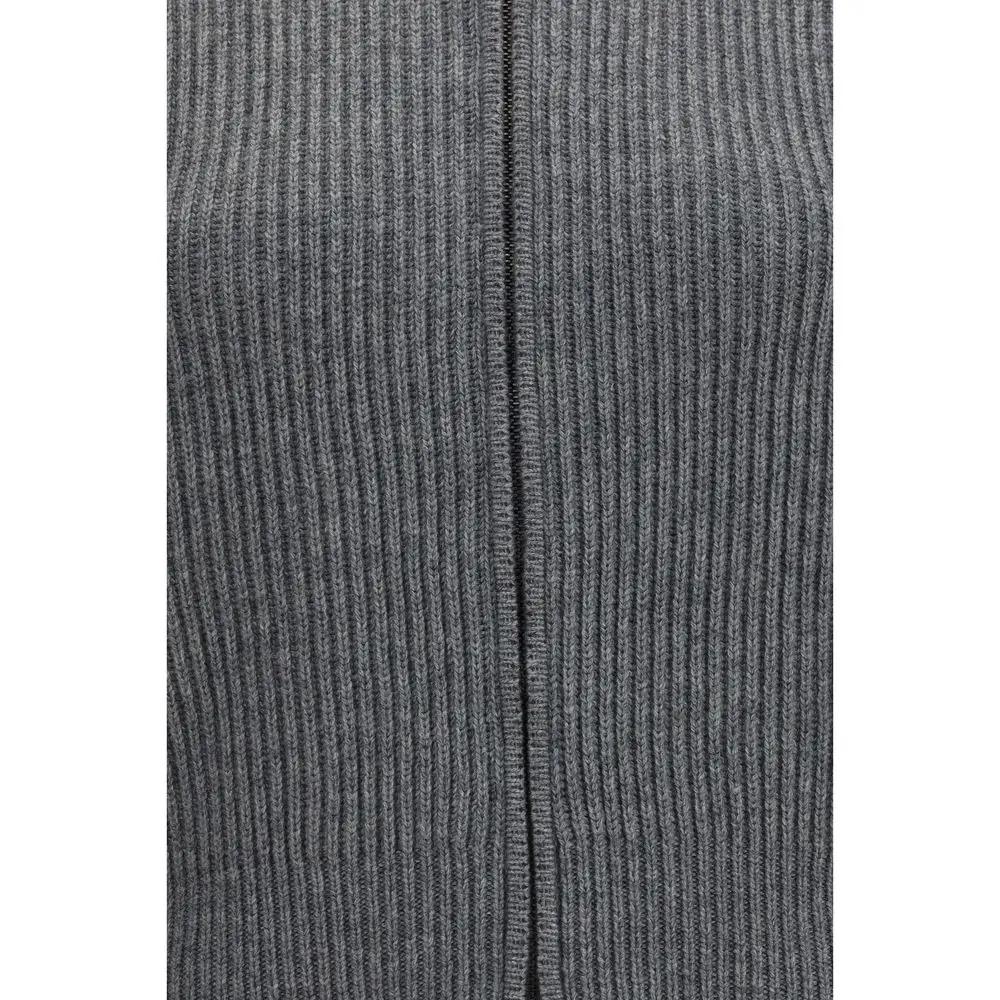 Max Mara Gray Wool Oves Aries Cardigan