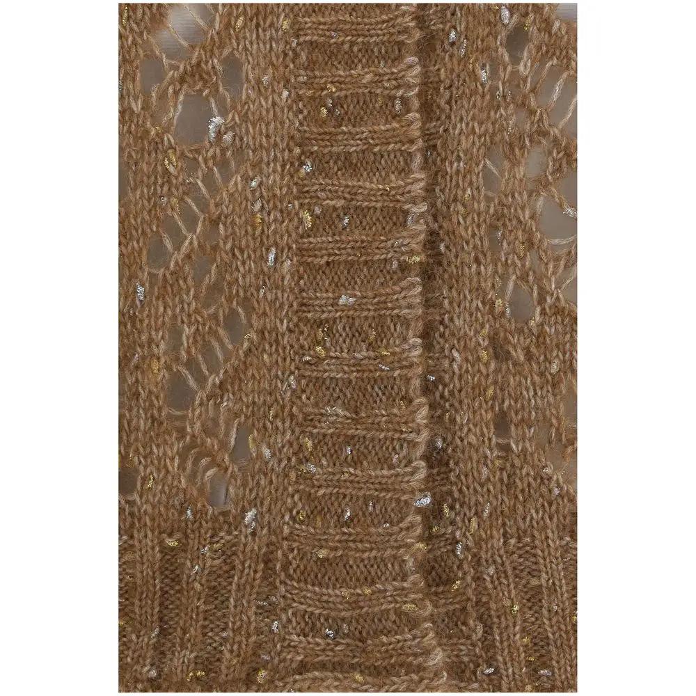 Max Mara Brown Alpaca Vicugna Pacos Cardigan