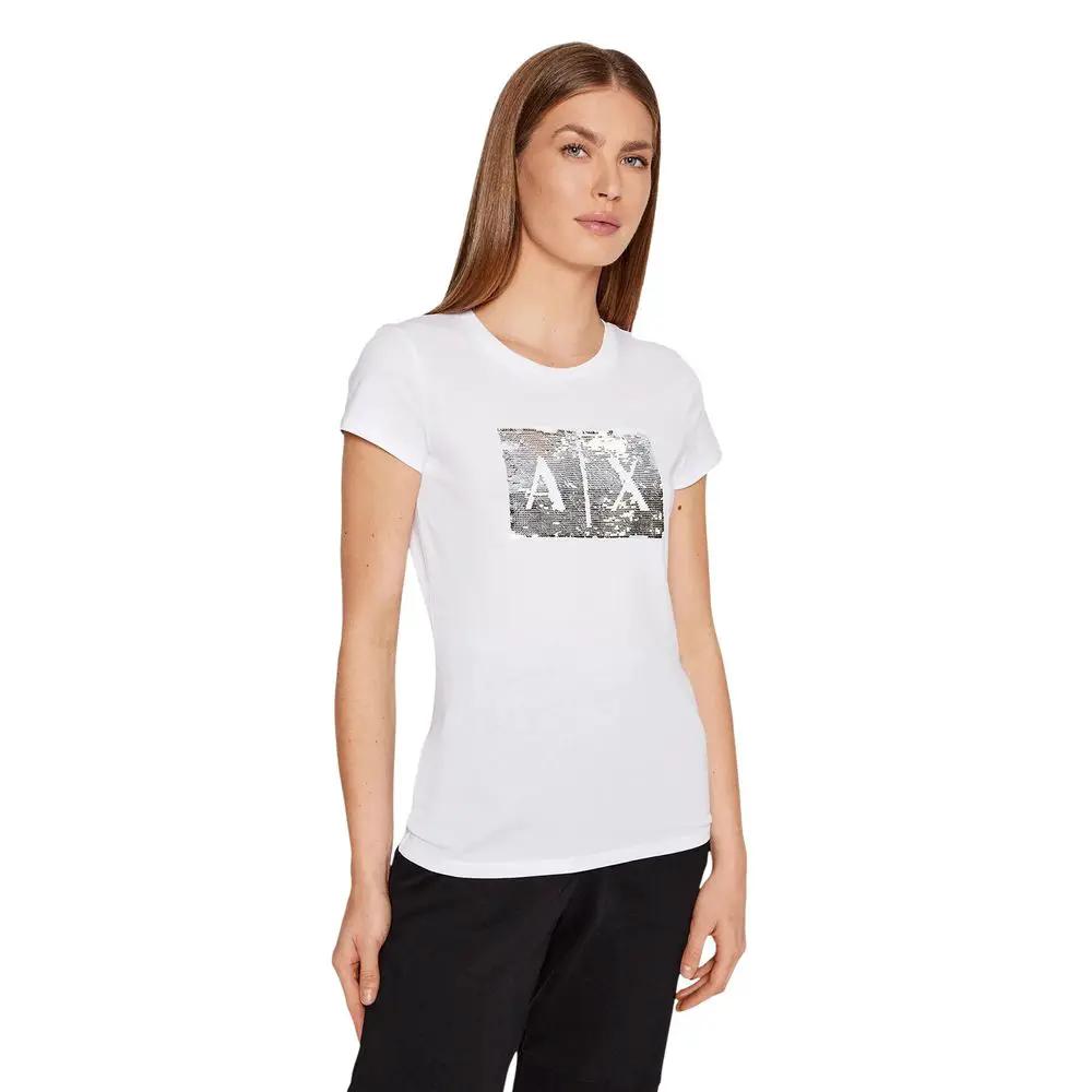 Armani Exchange White Cotton T-Shirt