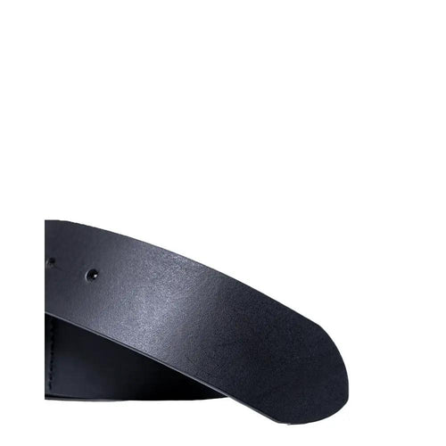 Armani Exchange Ceinture Noire en Cuir Coupe Classique