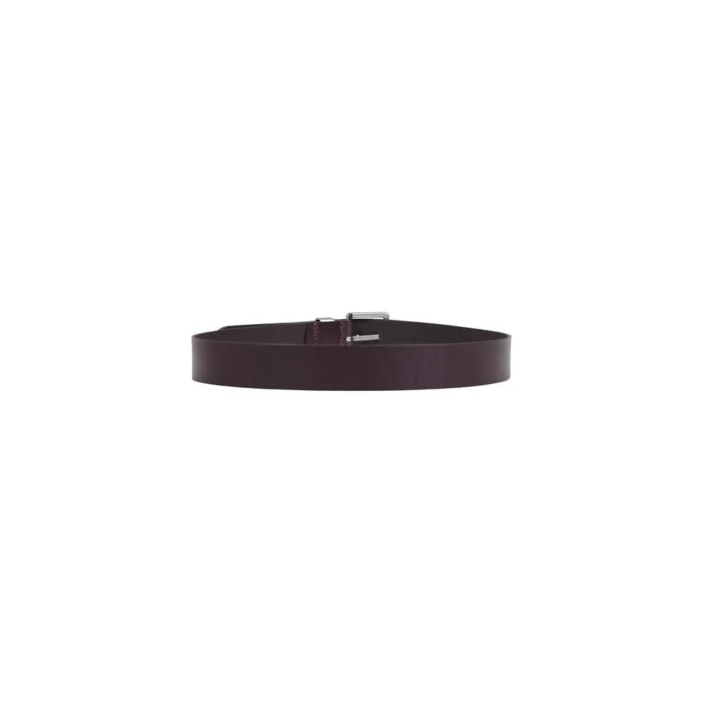 Ceinture Armani Exchange en cuir marron coupe classique