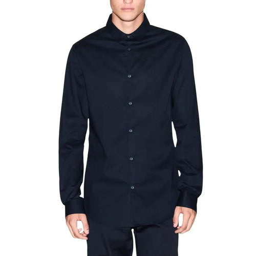 Armani Exchange Armani Exchange Blue Cotton Dress Shirt