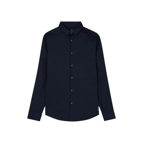 Armani Exchange Armani Exchange Blue Cotton Dress Shirt