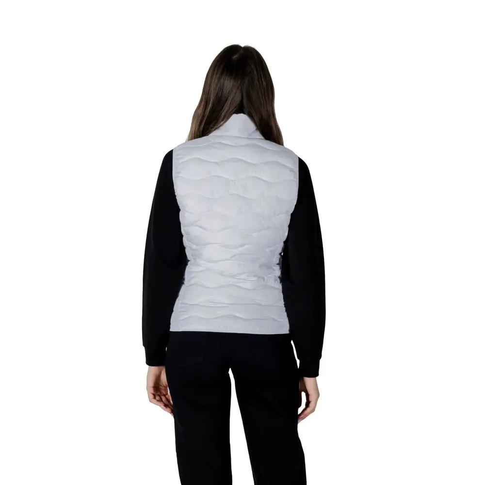 EA7 Emporio Armani White Polyester Sleeveless Jacket