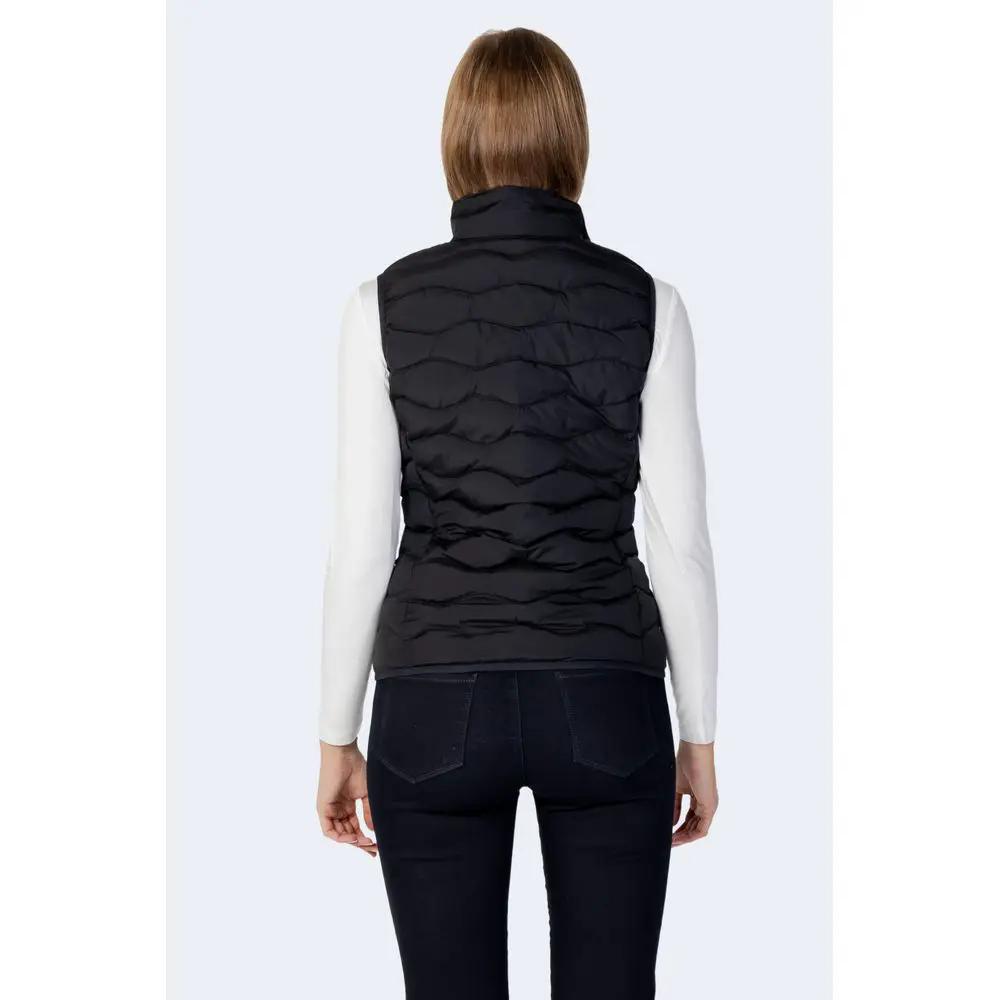 EA7 Emporio Armani Black Polyester Sleeveless Jacket