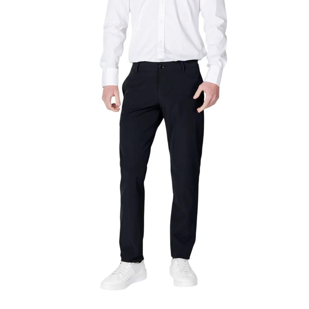 Pantalon décontracté en coton noir Armani Exchange