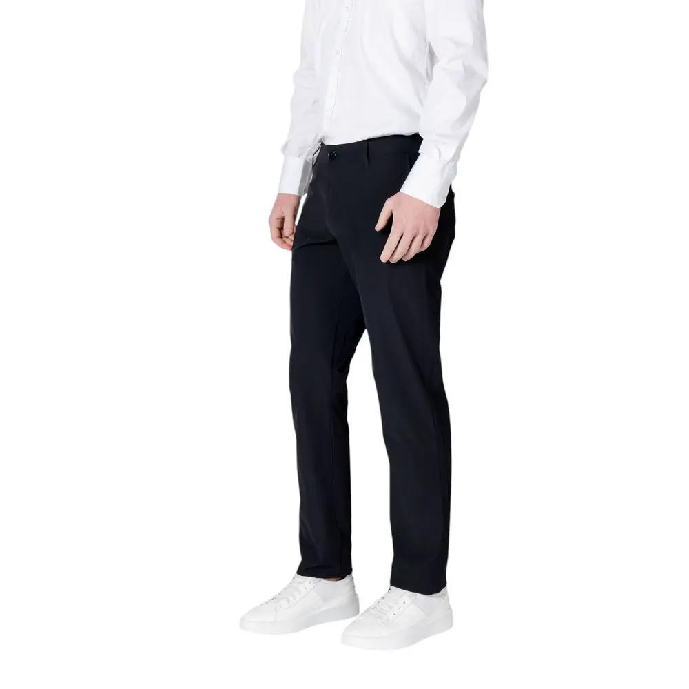 Pantalon décontracté en coton noir Armani Exchange
