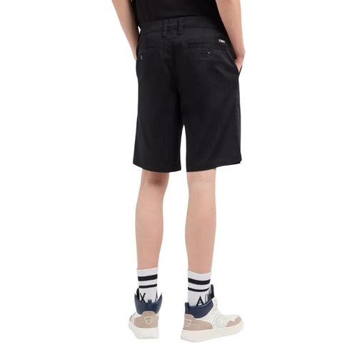 Armani Exchange Armani Exchange Black Cotton Bermuda Shorts