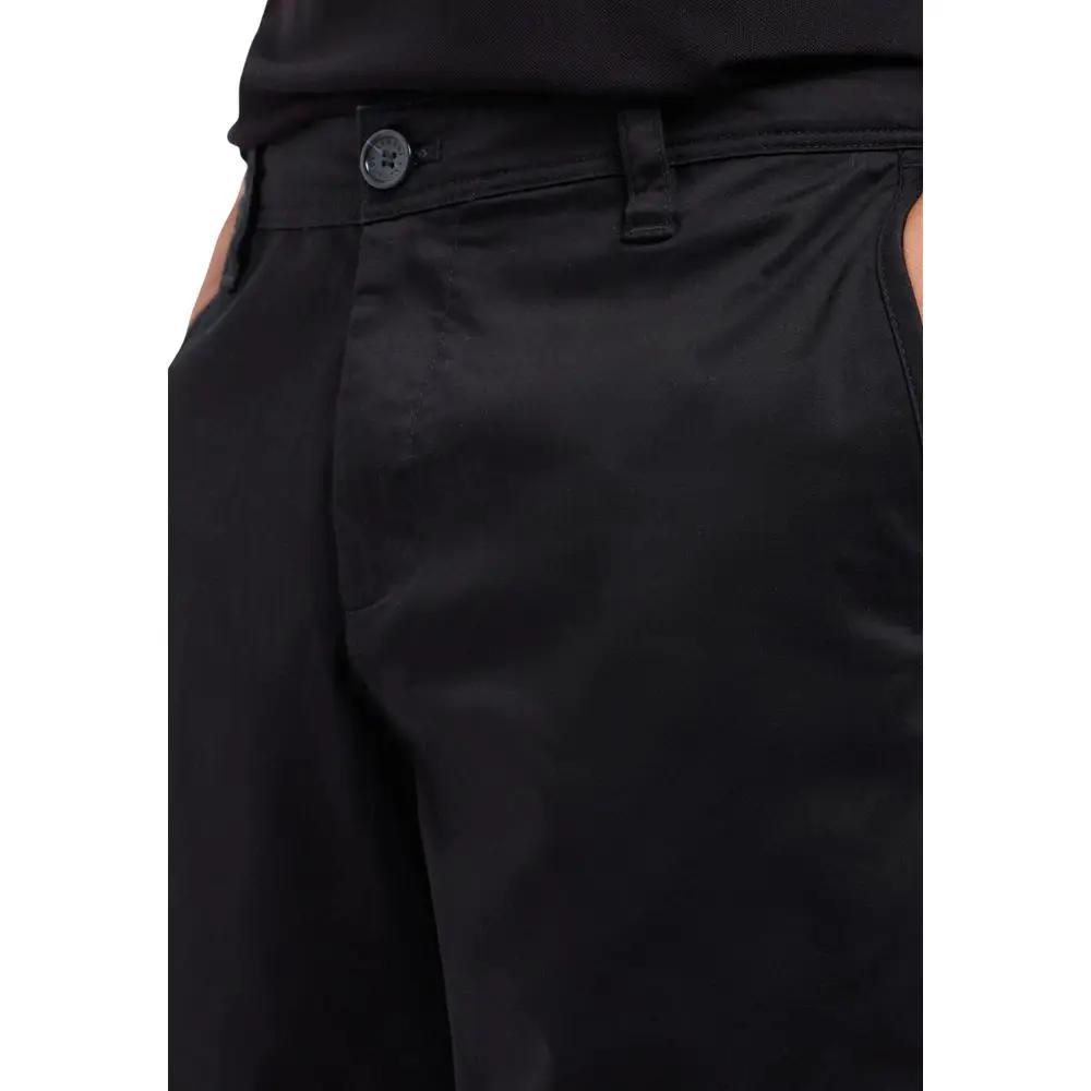 Armani Exchange Black Cotton Bermuda Shorts
