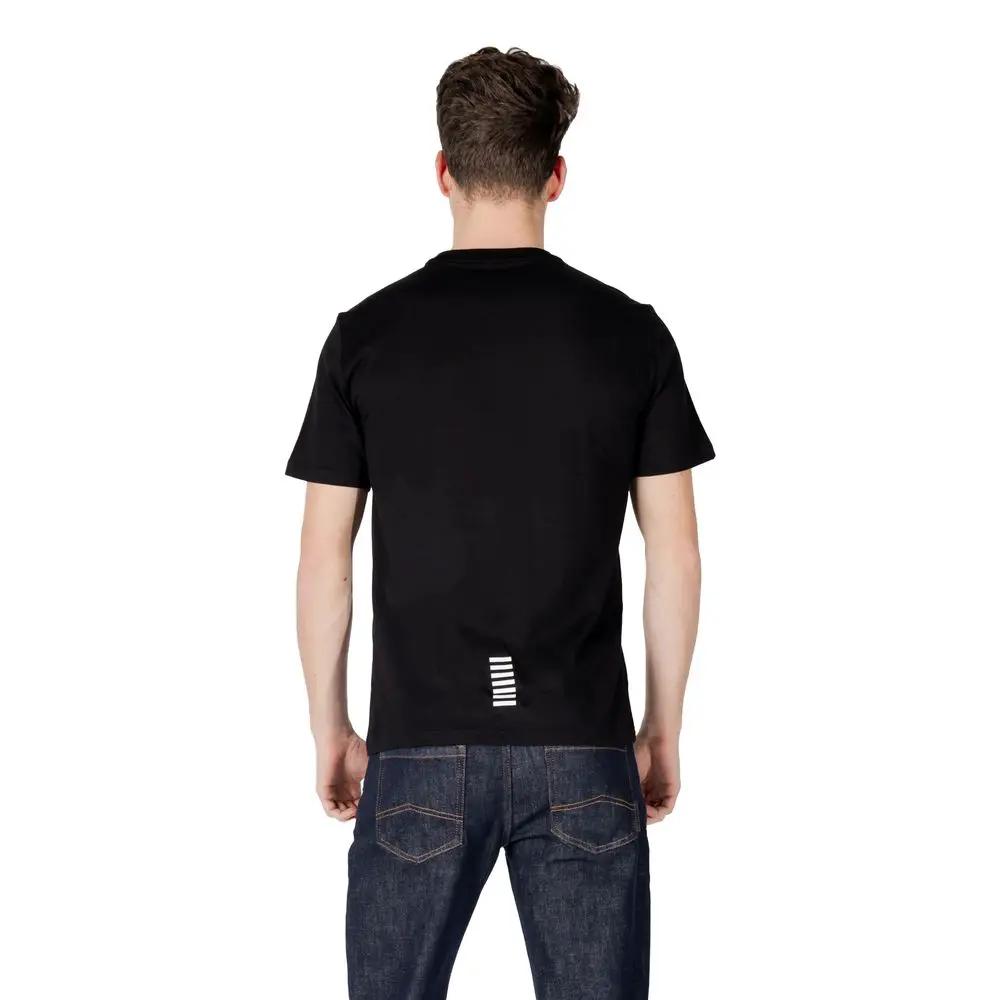 T-shirt bicolore en coton EA7 Emporio Armani