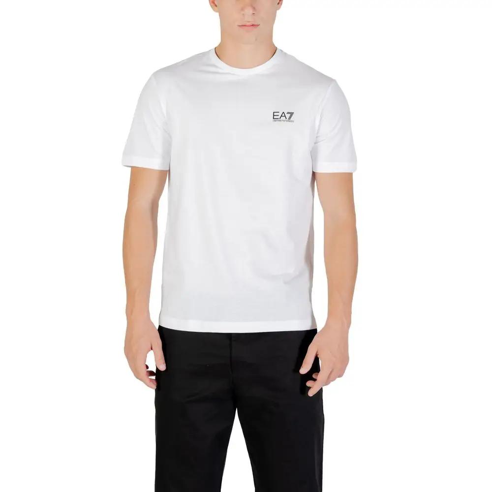 T-shirt en coton blanc EA7 Emporio Armani