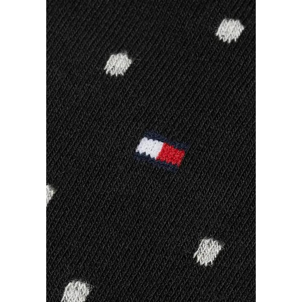 Chaussettes en coton noires et blanches Tommy Hilfiger