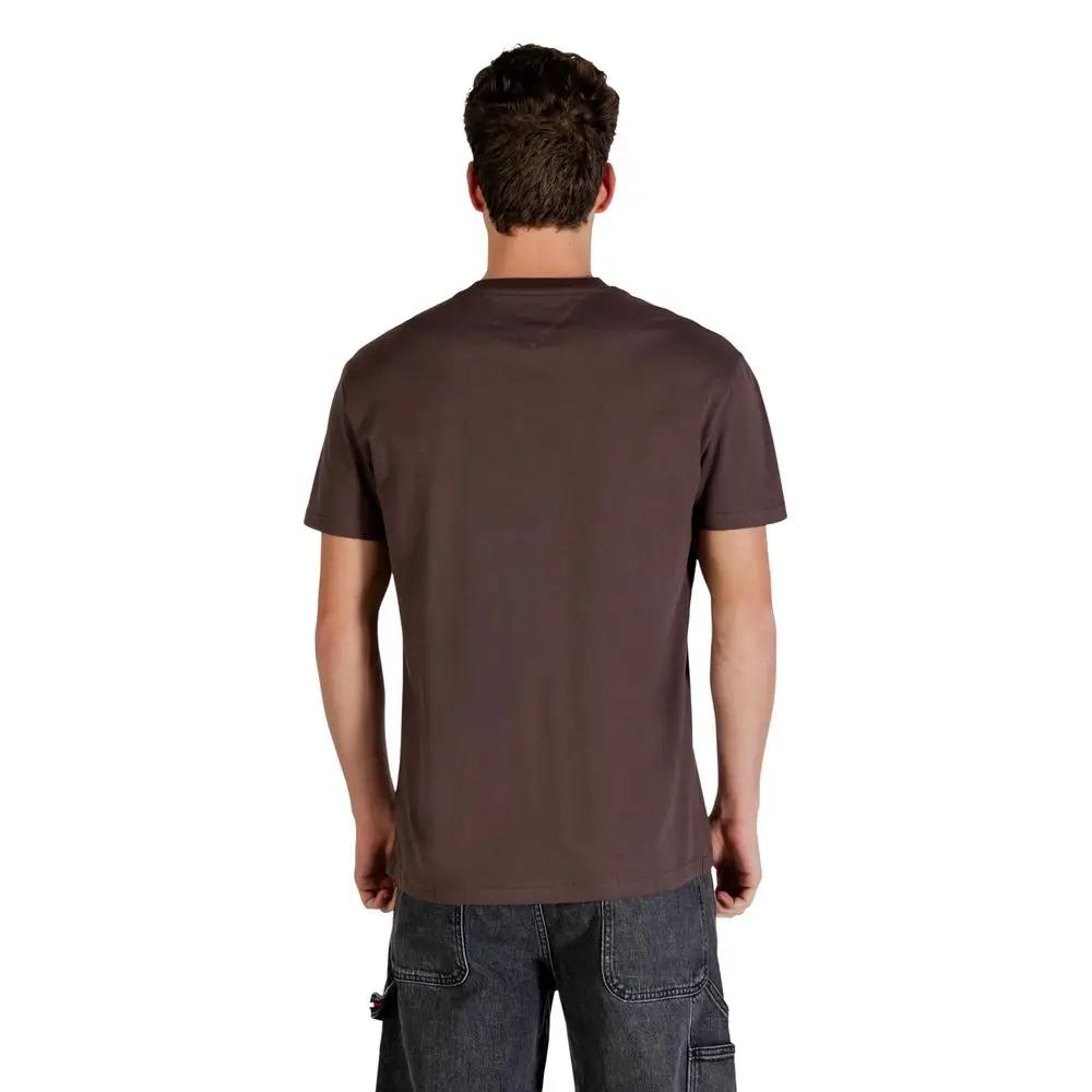 Tommy Hilfiger Jeans Tommy Hilfiger Jeans Brown Recycled Cotton T-Shirt