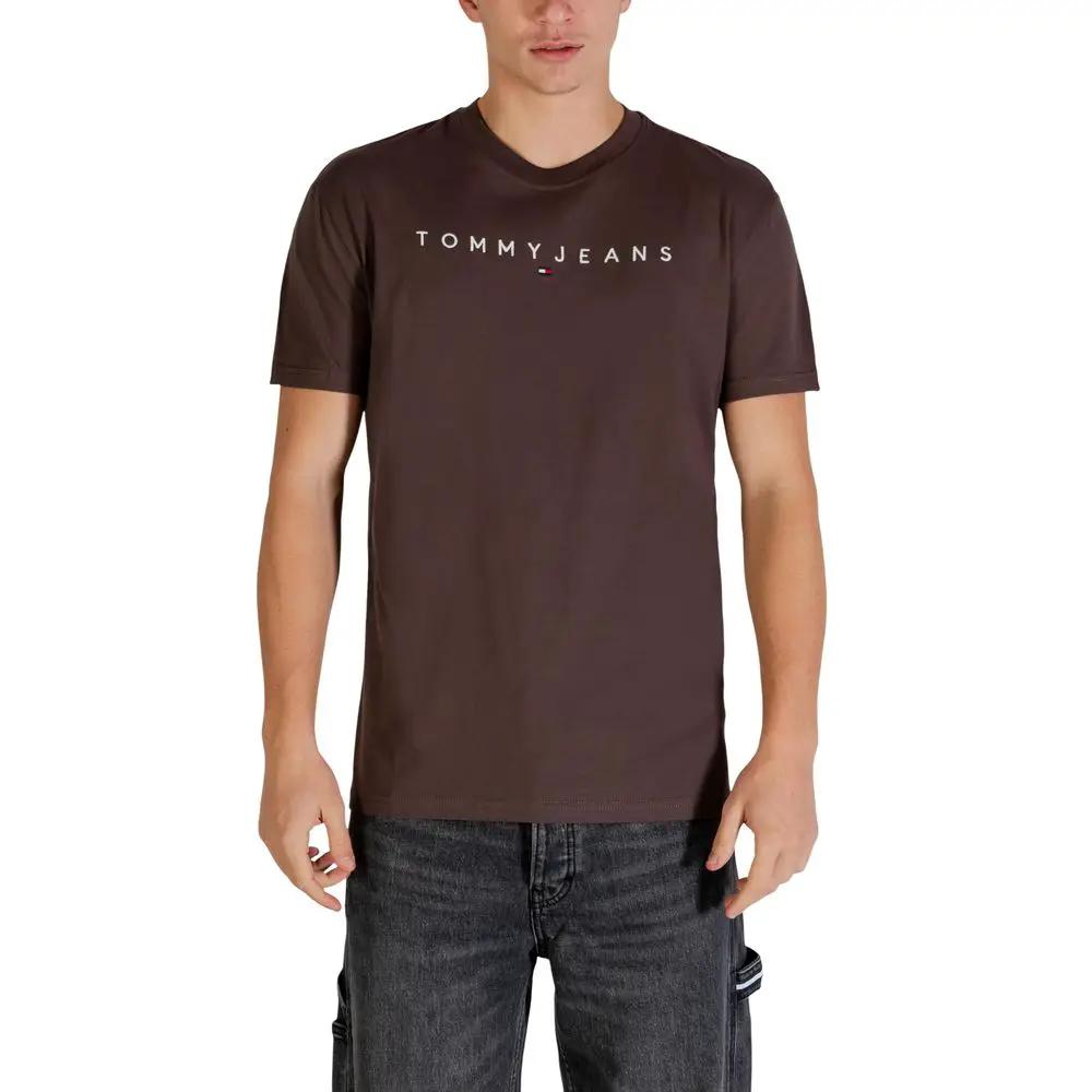 Tommy Hilfiger Jeans Tommy Hilfiger Jeans Brown Recycled Cotton T-Shirt