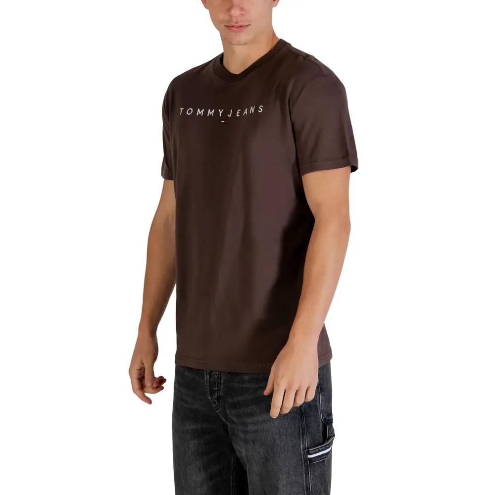 Tommy Hilfiger Jeans Tommy Hilfiger Jeans Brown Recycled Cotton T-Shirt