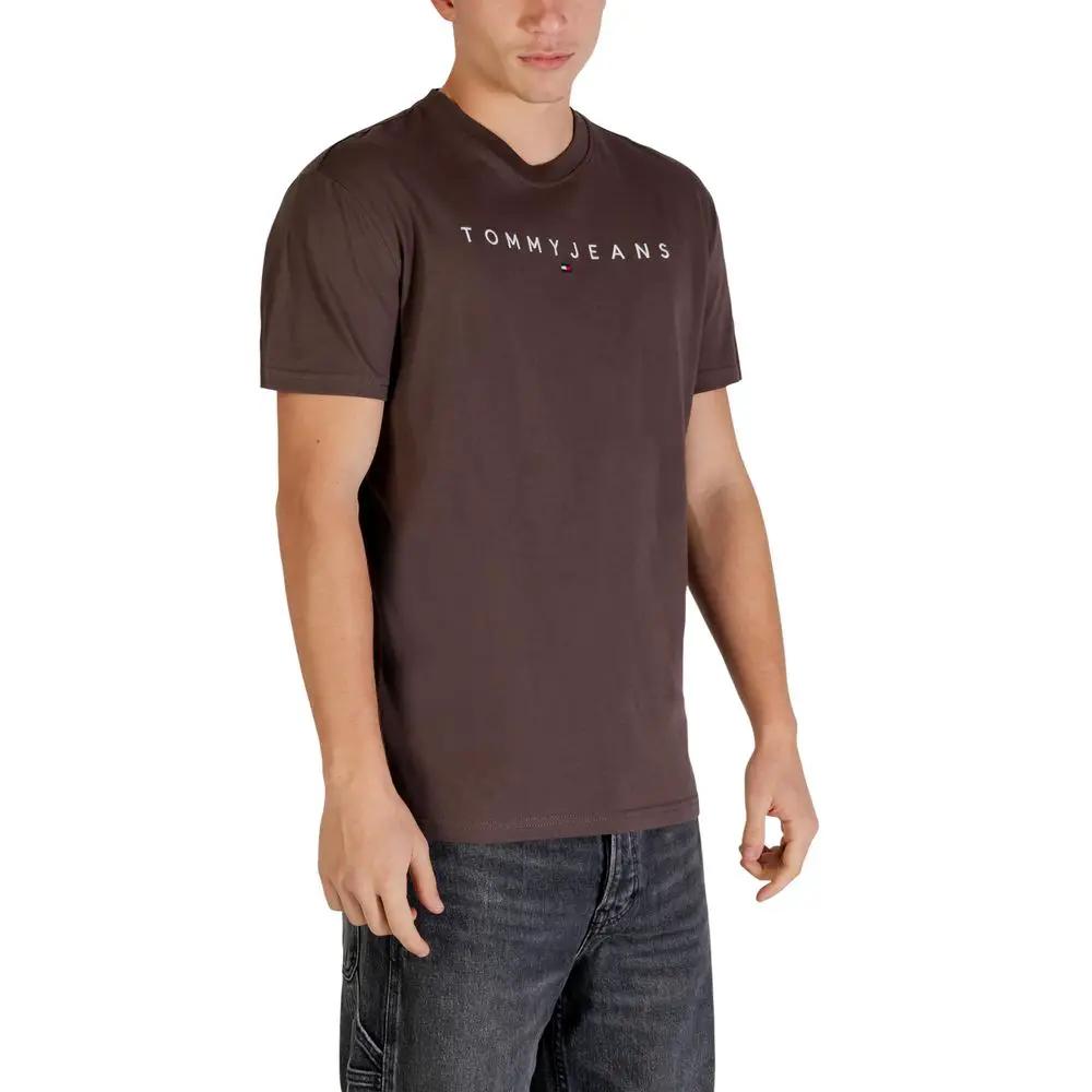 T-shirt Tommy Hilfiger Jeans marron en coton recyclé