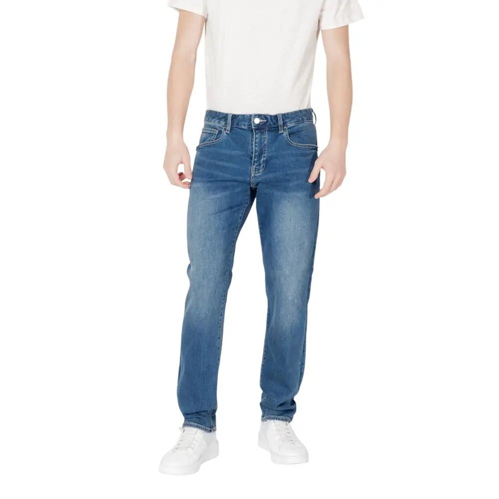 Armani Exchange Armani Exchange Blue Cotton Skinny Jeans