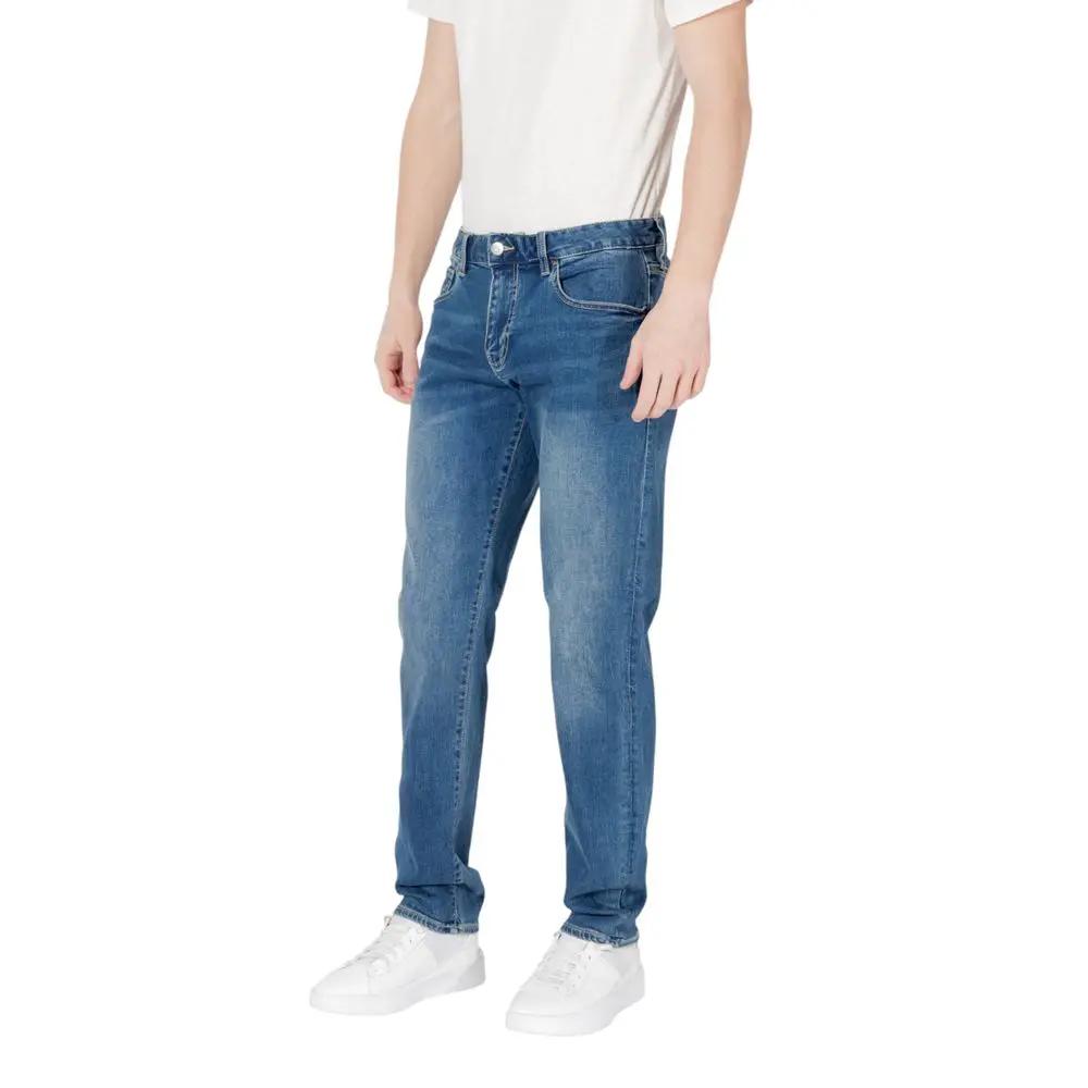 Armani Exchange Armani Exchange Blue Cotton Skinny Jeans