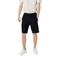 Short Armani Exchange en coton noir de coupe bermuda