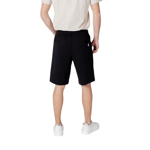 Short Armani Exchange en coton noir de coupe bermuda