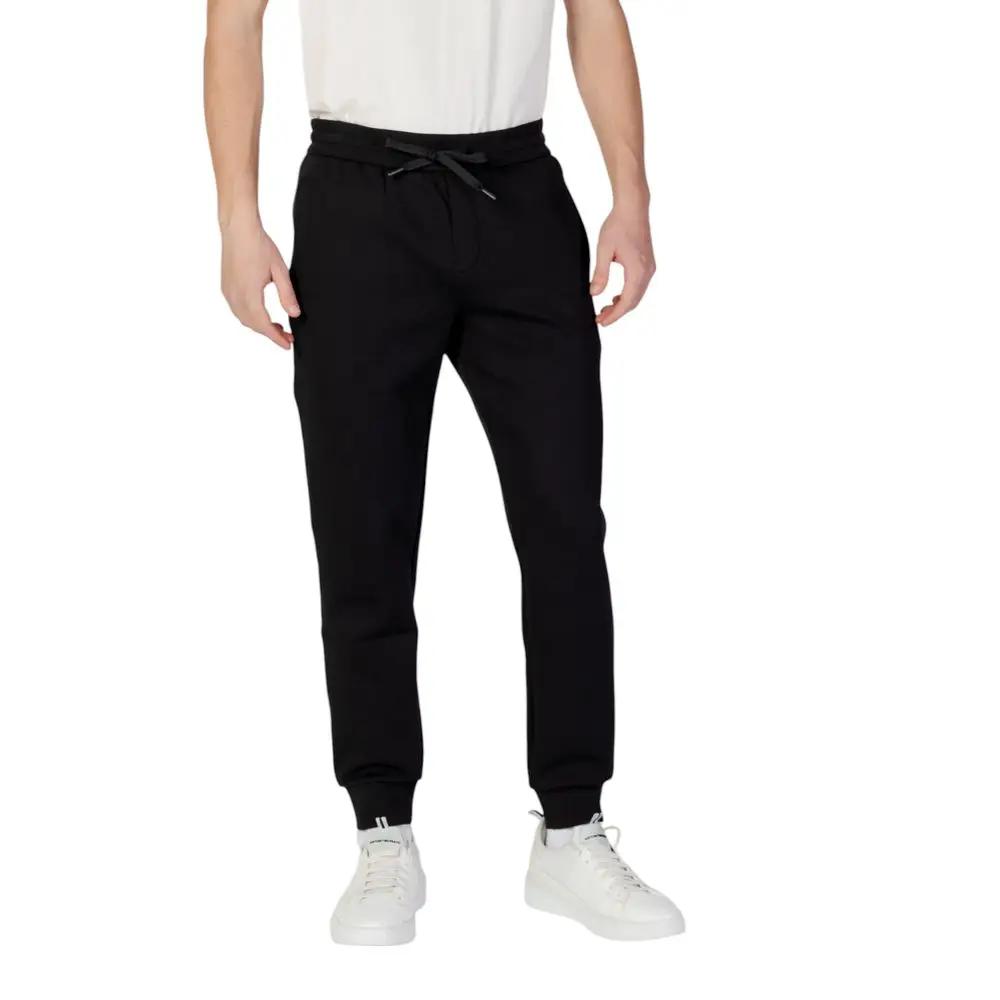 Armani Exchange Armani Exchange Black Cotton Joggers (Workout Pants)