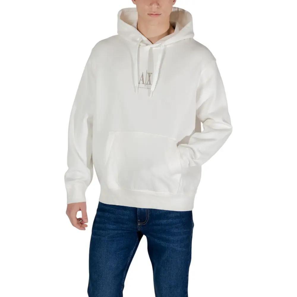Armani Exchange Armani Exchange Cream Cotton Hoodie