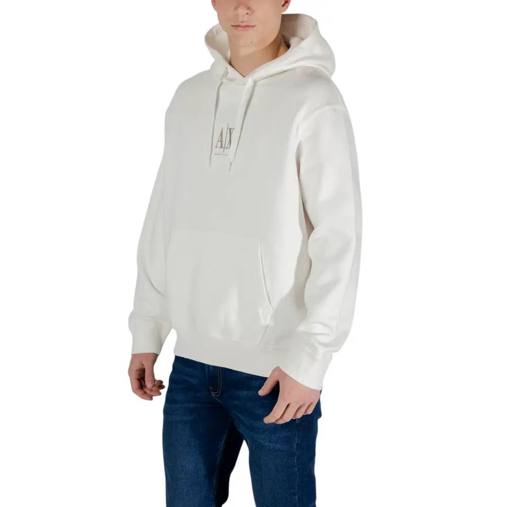 Armani Exchange Armani Exchange Cream Cotton Hoodie