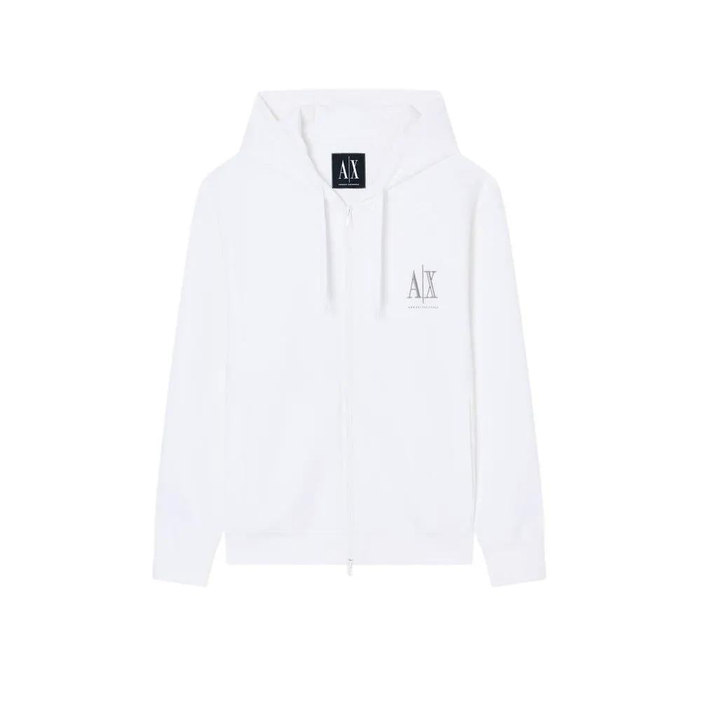 Armani Exchange Armani Exchange White Cotton Hoodie