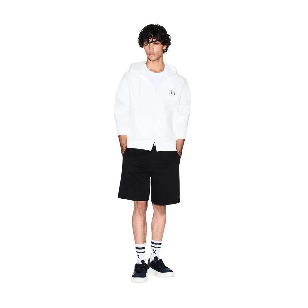 Armani Exchange Armani Exchange White Cotton Hoodie