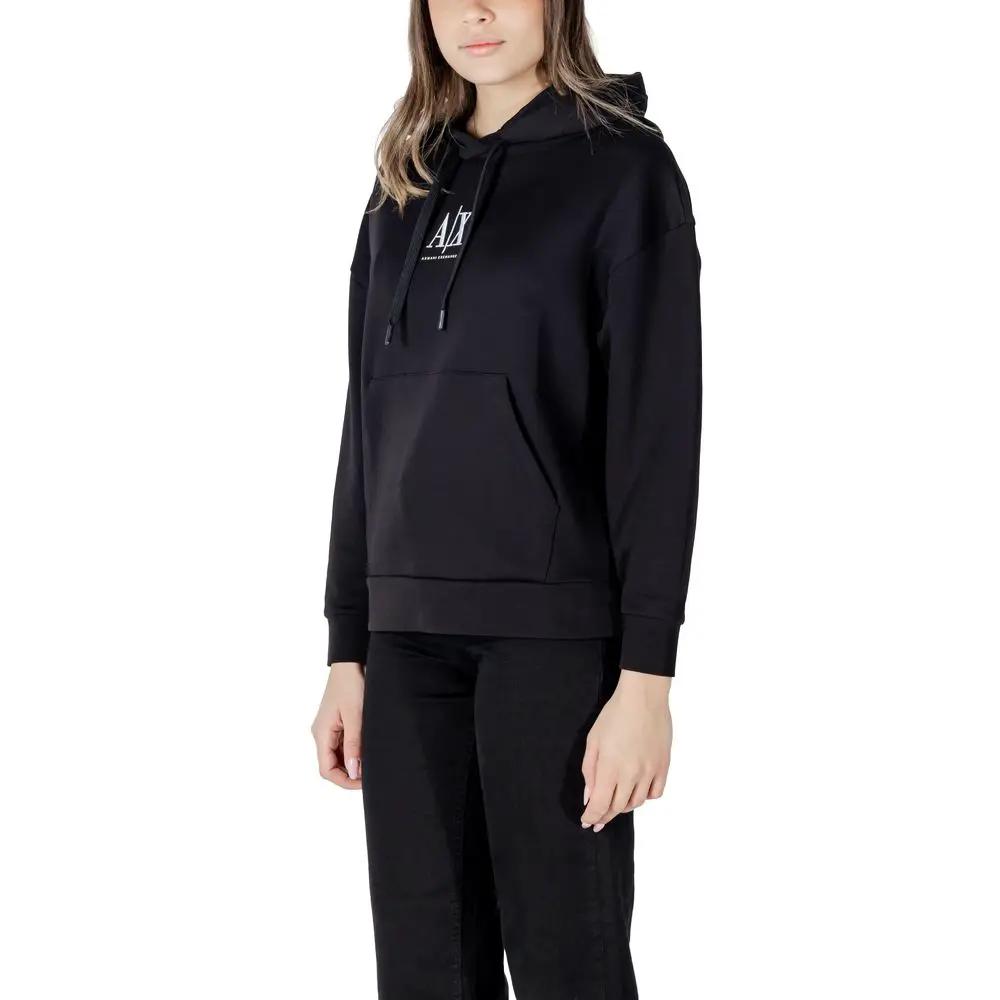 Armani Exchange Sweat à capuche noir en coton