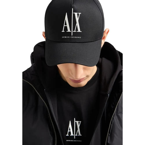 Casquette Armani Exchange en coton noir