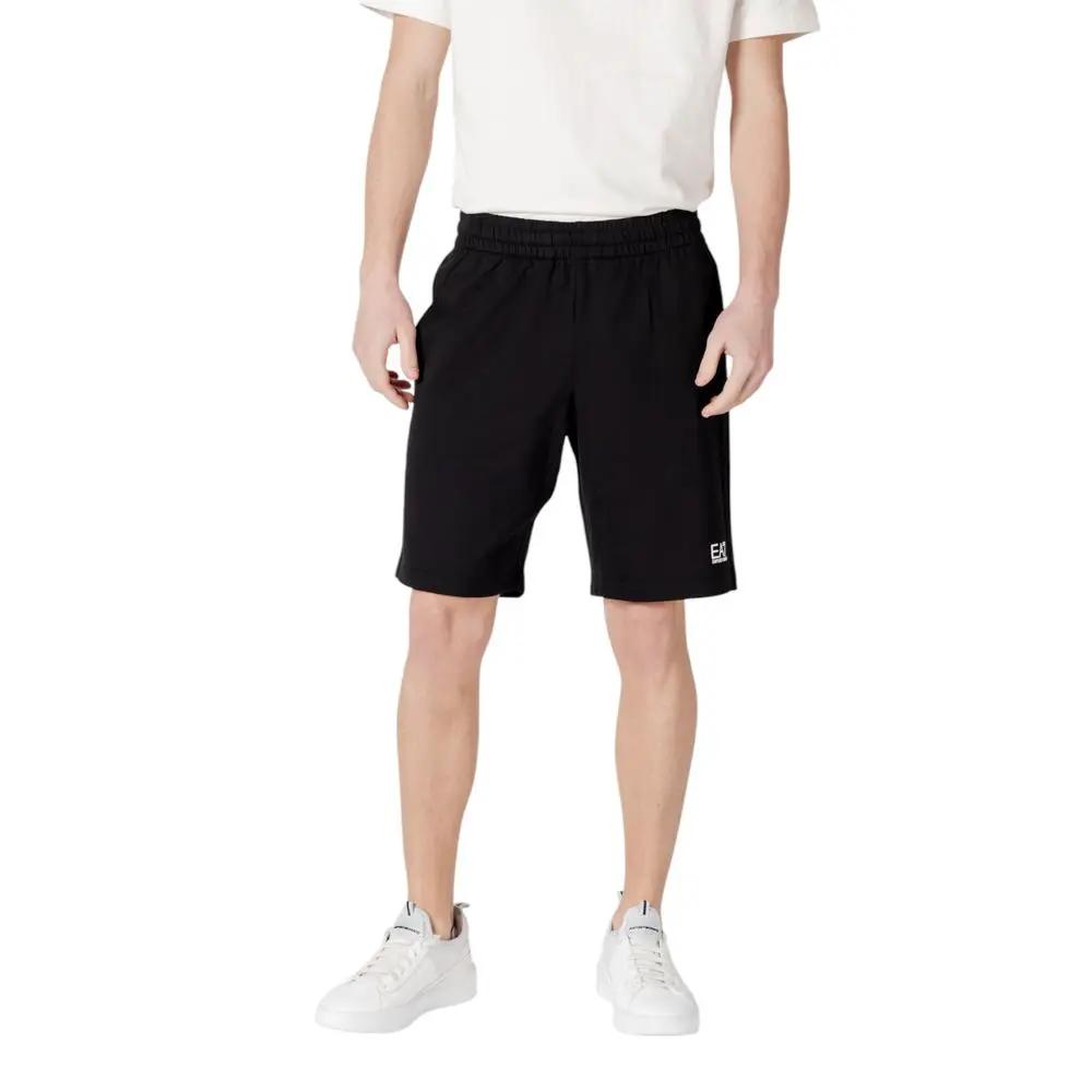 EA7 Emporio Armani EA7 Emporio Armani Black Cotton Bermuda Shorts