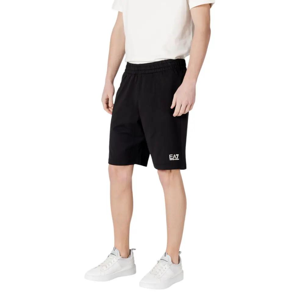 EA7 Emporio Armani EA7 Emporio Armani Black Cotton Bermuda Shorts
