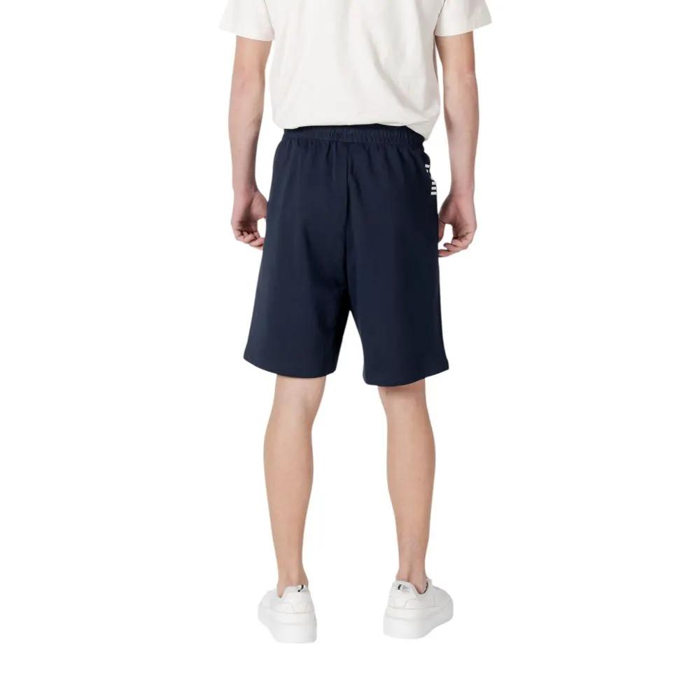 EA7 Emporio Armani Blue Cotton Bermuda Shorts
