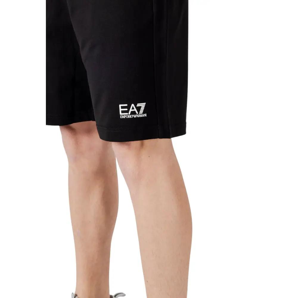 EA7 Emporio Armani EA7 Emporio Armani Black Cotton Bermuda Shorts