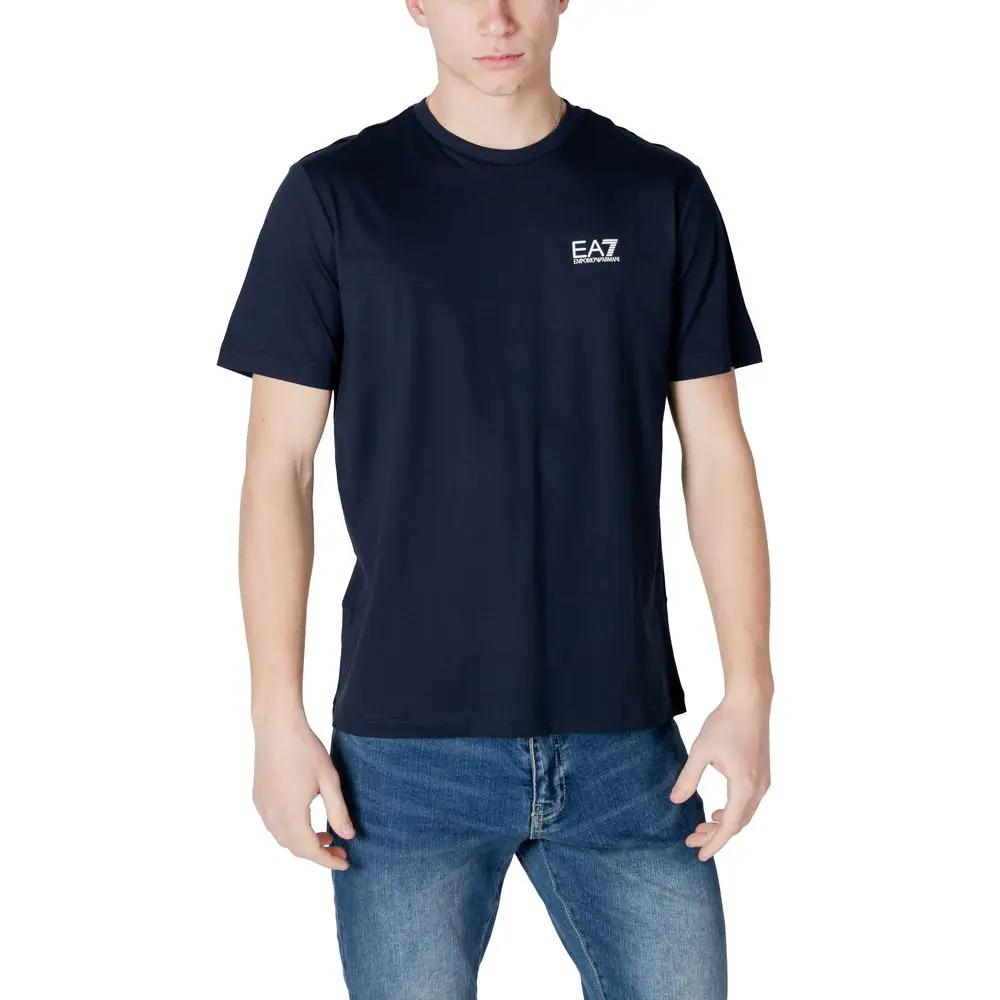 T-shirt en coton bleu EA7 Emporio Armani