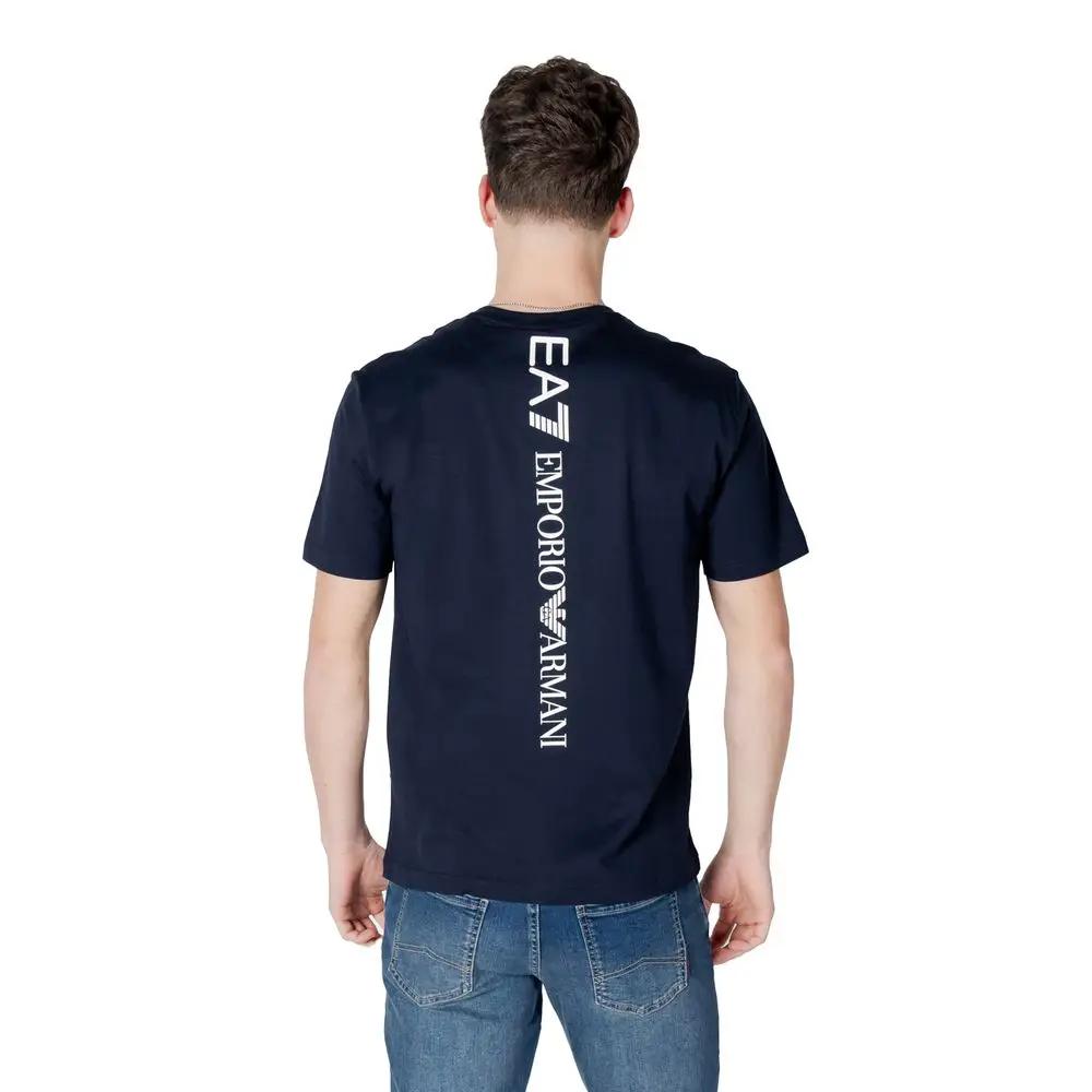 T-shirt en coton bleu EA7 Emporio Armani