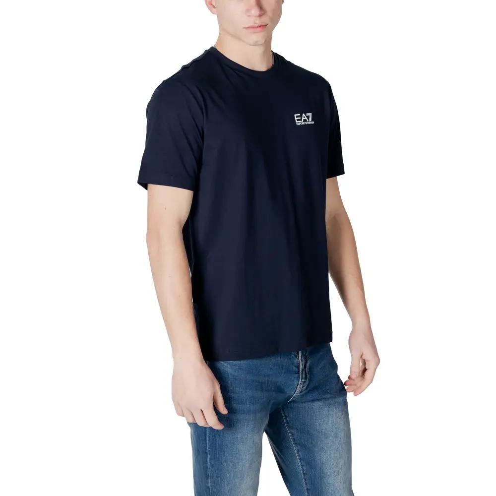 T-shirt en coton bleu EA7 Emporio Armani