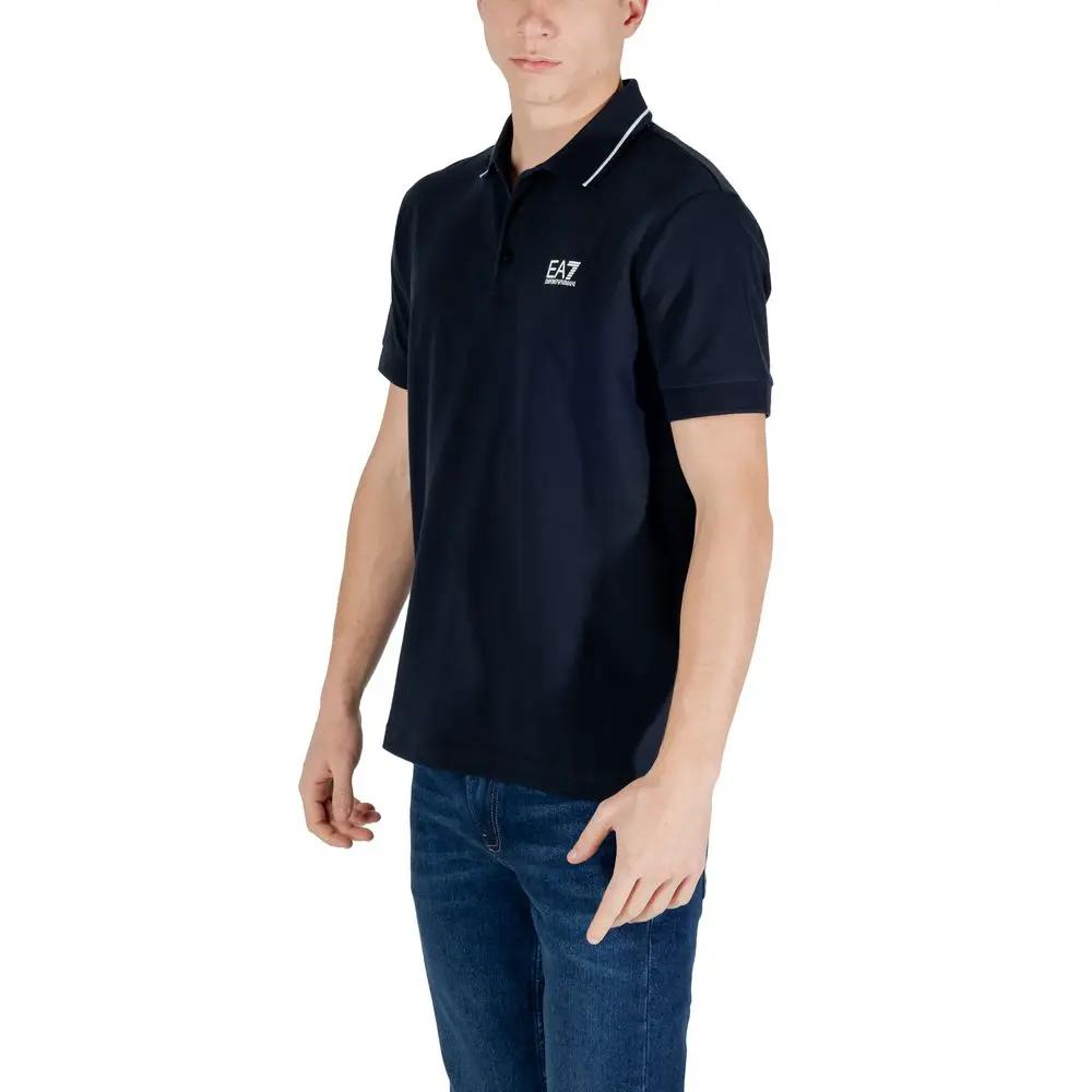 Polo en coton bleu EA7 Emporio Armani