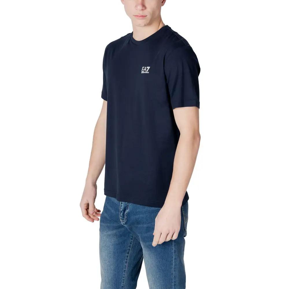 T-shirt en coton bleu EA7 Emporio Armani