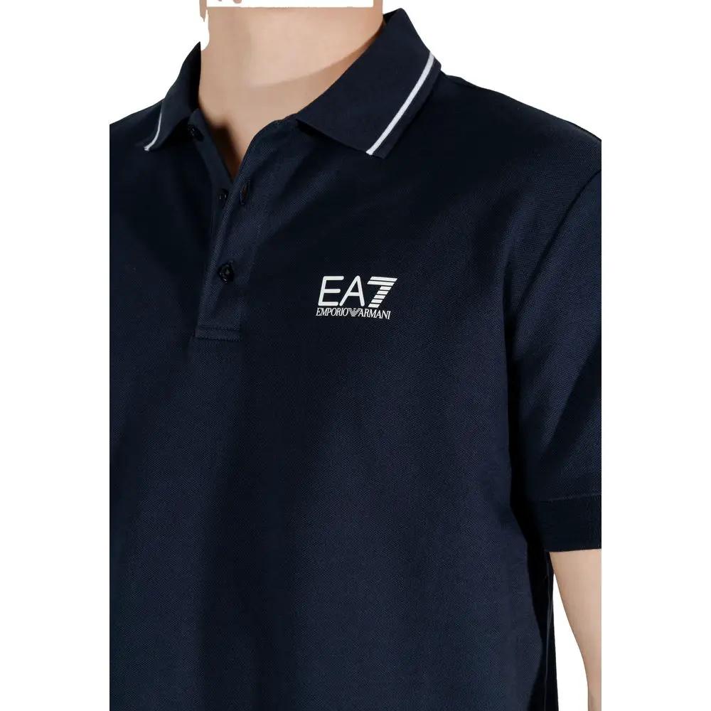EA7 Emporio Armani EA7 Emporio Armani Blue Cotton Polo Shirt