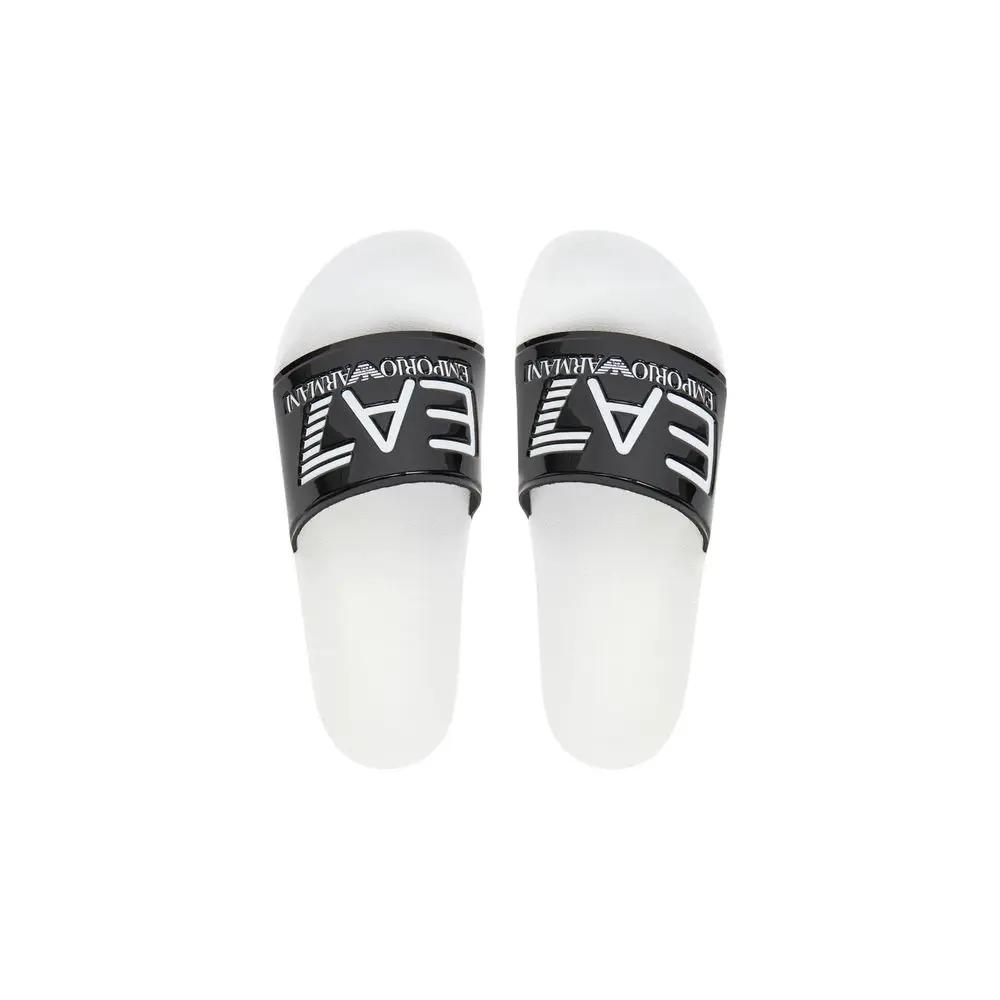 EA7 Emporio Armani EA7 Emporio Armani Black And White Pvc Slippers