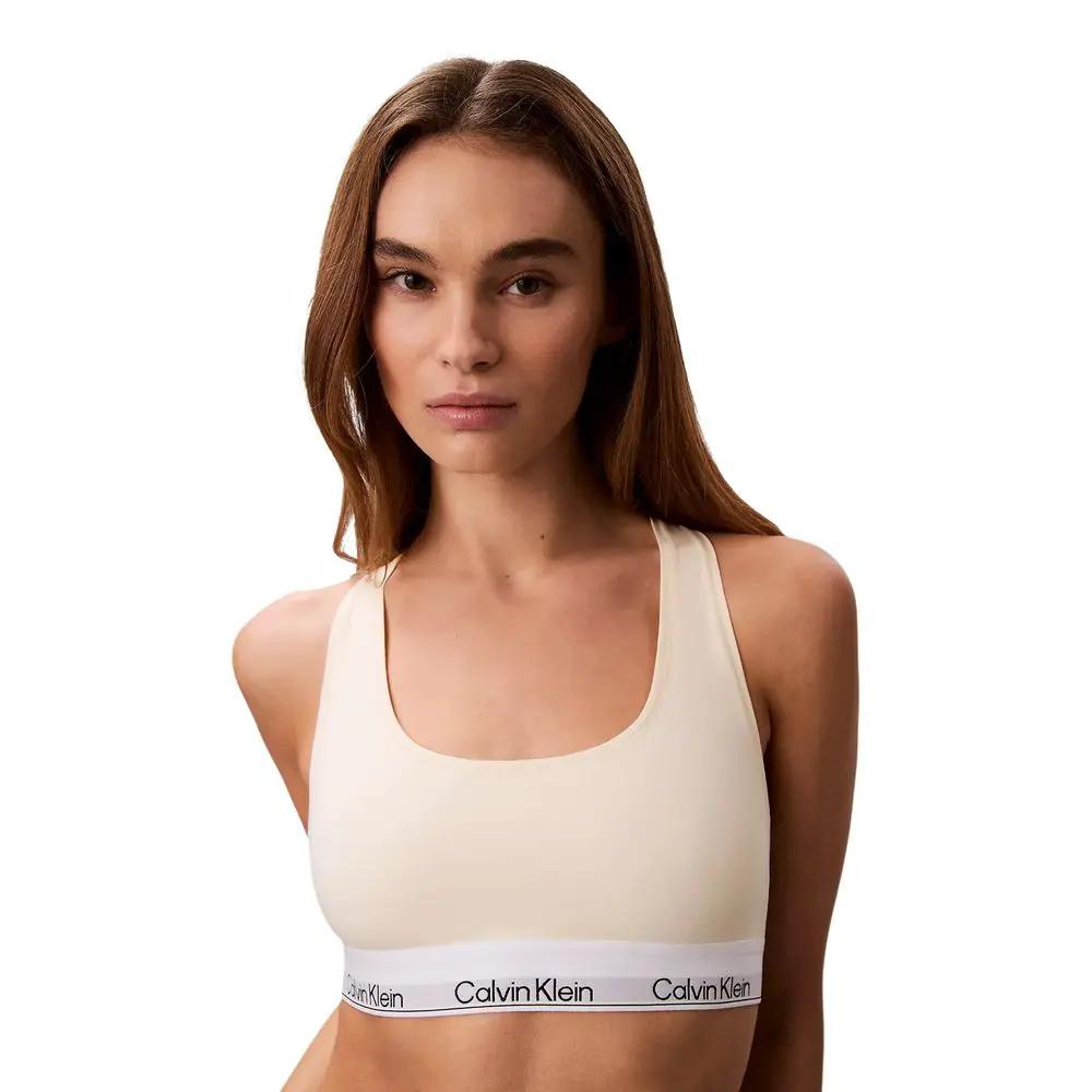 Soutien-gorge en coton beige Calvin Klein Underwear