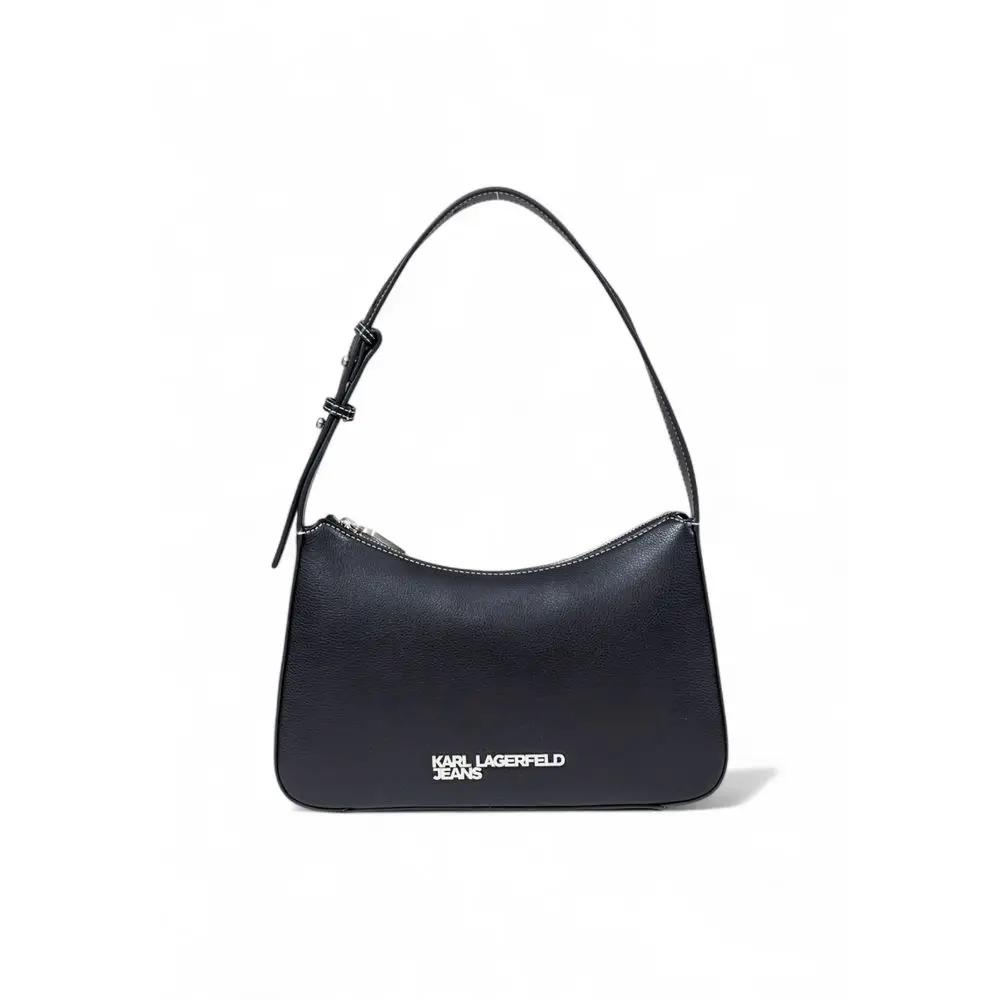 Karl Lagerfeld Black Artificial Leather Handbag
